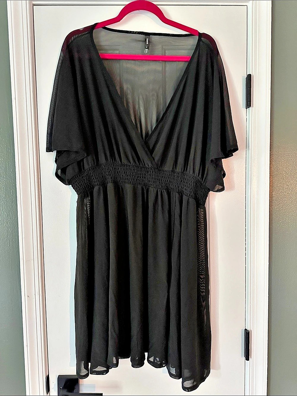 TORRID Black Mesh Swim Coverup Dress Size 2